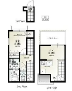 ソルナクレイシア二子玉川【1階】の間取り