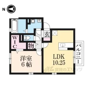 ロハス平城B棟【2階】の間取り