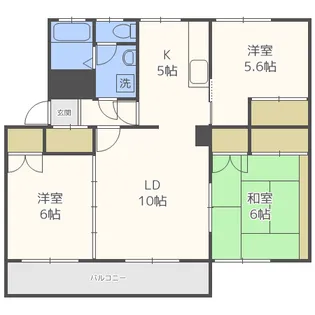 テレパレス月寒中央【4階】の間取り