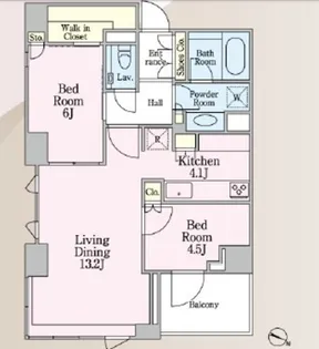 ザ・ロイヤルガーデンレジデンス白金台【4階】の間取り