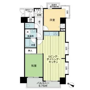 ライオンズマンション吉野町リバーサイド【3階】の間取り