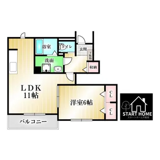 グランドゥールA【1階】の間取り