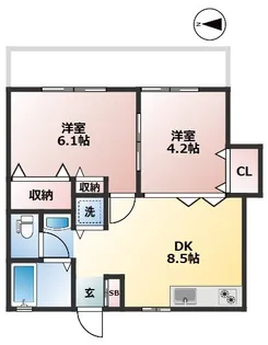 ベルエール下北沢【1階】の間取り