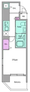 レジディア虎ノ門【8階】の間取り