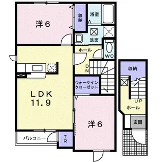 サニープレイス【2階】の間取り