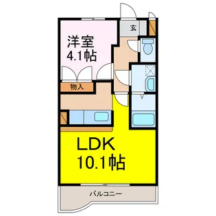 レジデンス輝【1階】の間取り