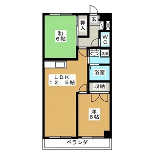 シティーハイツ木村【1階】の間取り