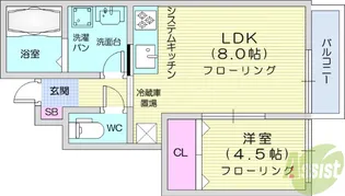 リーコーポ壱番館【1階】の間取り