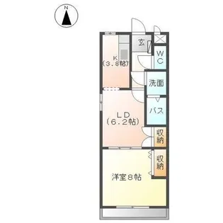 クレア立込【1階】の間取り