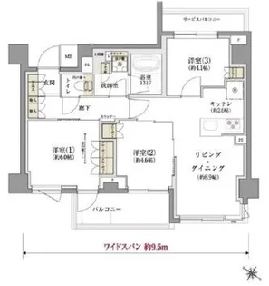 TENAS千歳船橋【1階】の間取り