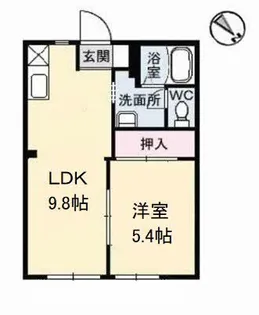 コーポやすらぎ【2階】の間取り