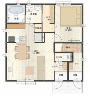 ル・ソレイユ元町【1階】の間取り