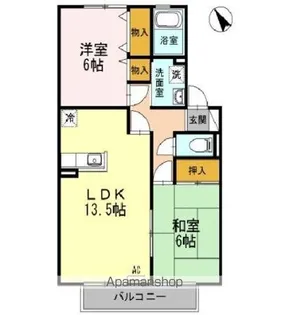 まいハイム A棟【2階】の間取り