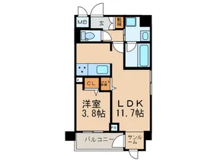 ラウレアガーデン千早【6階】の間取り