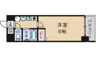 エステムコート難波サウスプレイス【6階】の間取り