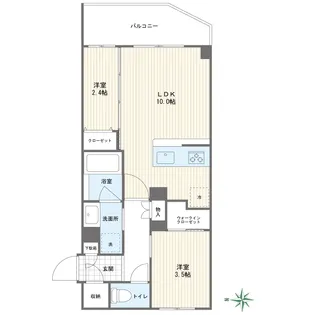 プライムネクサス大鳥居 Air Court【2階】の間取り