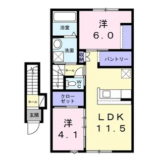 NEMARu森田【2階】の間取り