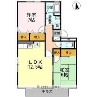 グランドール国分 B棟【3階】の間取り