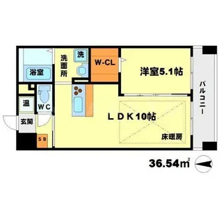 第21関根マンション【8階】の間取り