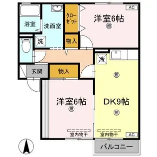 サンライズ21th A棟【2階】の間取り