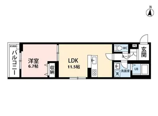 リーブルファイン大袋駅前【2階】の間取り