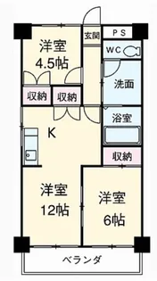 第3サンヨーマンション【3階】の間取り
