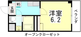 パークハイツ小松原A棟【2階】の間取り