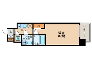 エスリード弁天町ベイコート【4階】の間取り