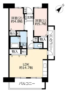 URルゼフィール武庫川第2五番街【9階】の間取り
