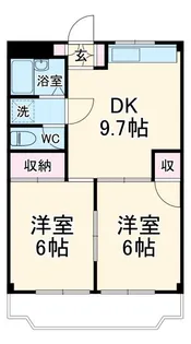 北園サンハイム【3階】の間取り