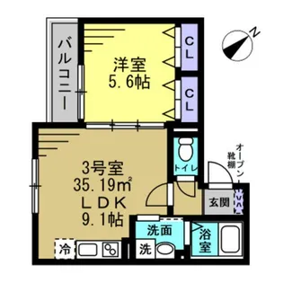 LUNIGHT都賀【2階】の間取り