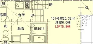 ハーモニーテラス西日置II【2階】の間取り
