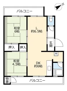 UR宝台【2階】の間取り