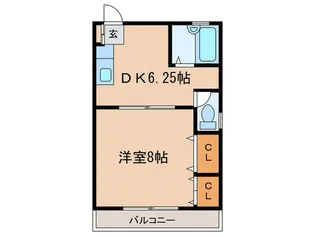 キャピタル調布ヶ丘【2階】の間取り