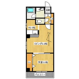 エステラ六番館【3階】の間取り
