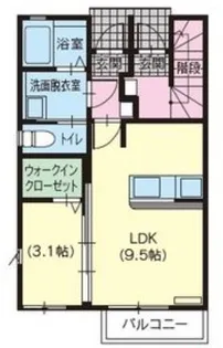 パルテール宮原【2階】の間取り