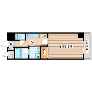 クレスト宮城野【3階】の間取り