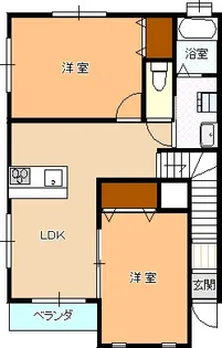 キャトルボヌール【2階】の間取り