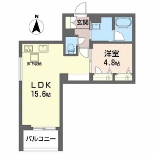 クレスティーク福住【1階】の間取り