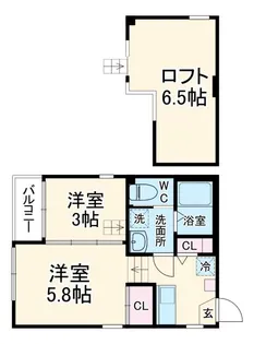 ハーモニーテラス草薙町【1階】の間取り
