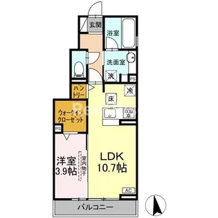トゥトゥ ドミール【1階】の間取り