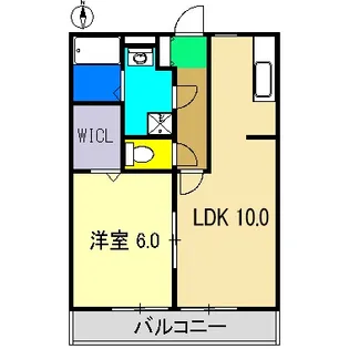 エストデュオ B棟【2階】の間取り