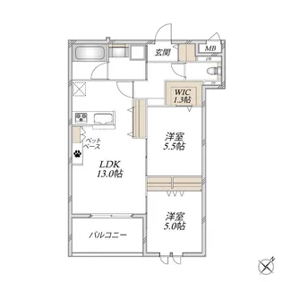 リュウ参番館【3階】の間取り