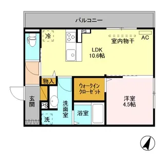フォルテア B【3階】の間取り
