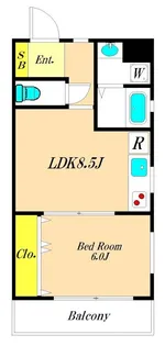 マンション三笠【1階】の間取り
