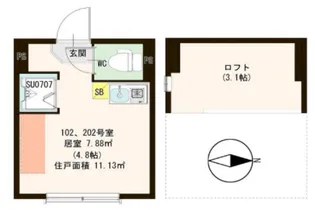 シャカラート大島【2階】の間取り