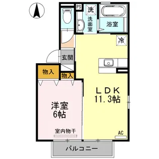 メゾンクレール広瀬 A棟【2階】の間取り
