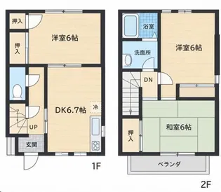 ガーデンパレス下溝F【2階】の間取り