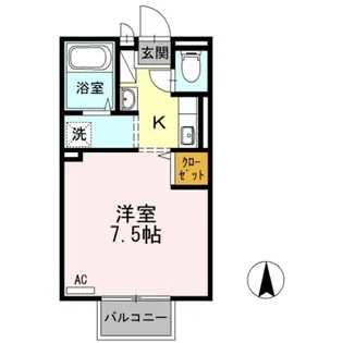 ウエストパレス B【1階】の間取り