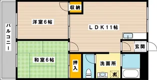 シャルム風【4階】の間取り